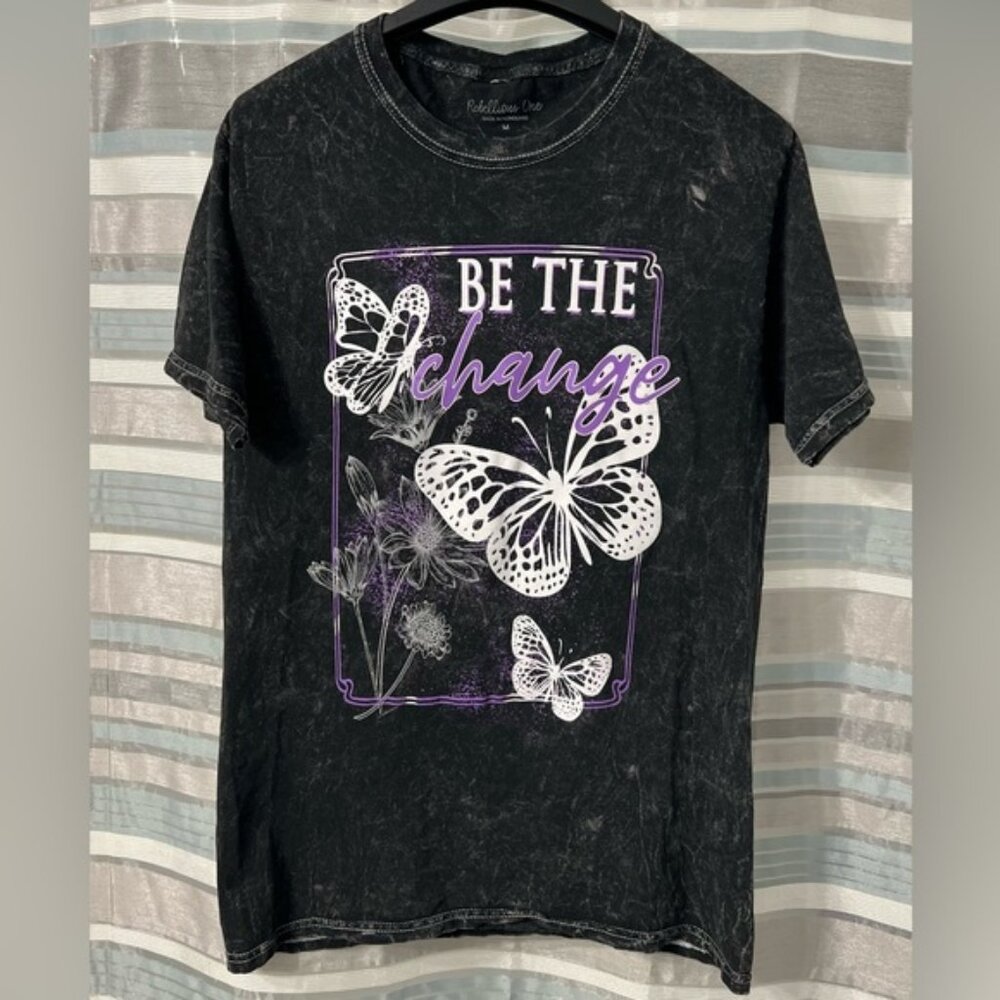 Be The Change Butterfly Graphic T-Shirt